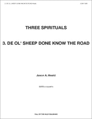 De Ol' Sheep Done Know De Road SATB choral sheet music cover Thumbnail